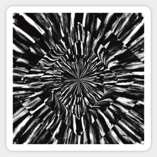 Warp Speed Black n’ White Tie Dye Sticker